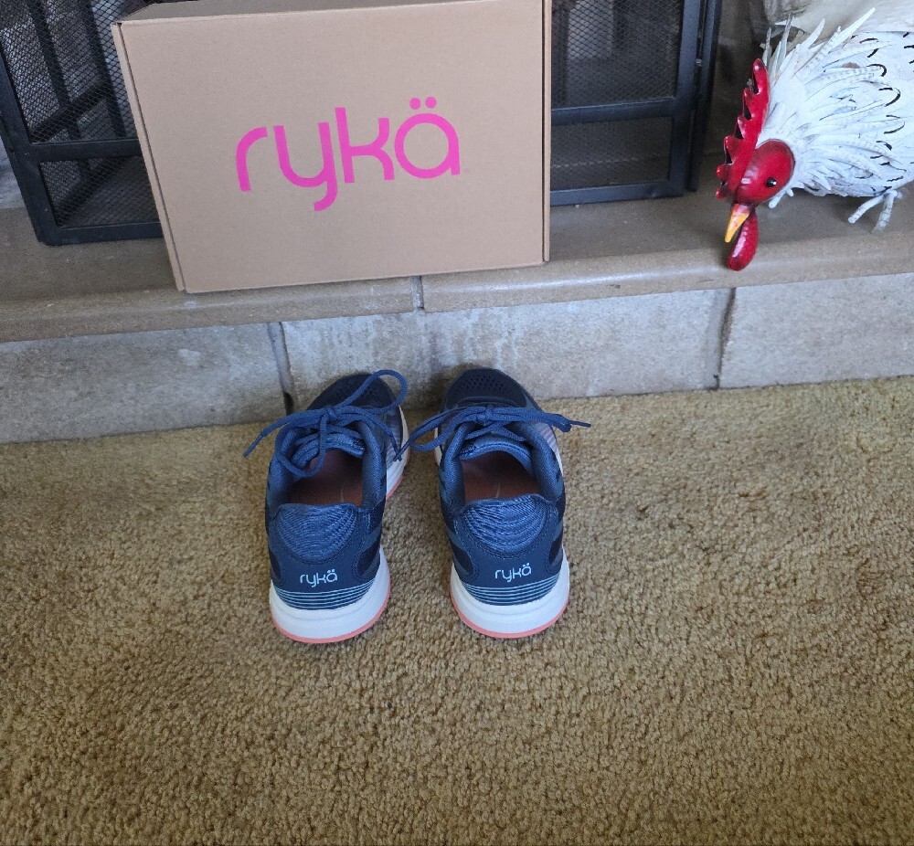 Ryka Women Navy and Pink Lace-Up Athletic Sneakers - Picture 3 of 5